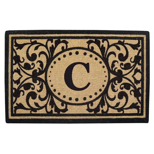 Heavy Duty 30x22 x 48x22 Coco Mat Heritage - Monogrammed C