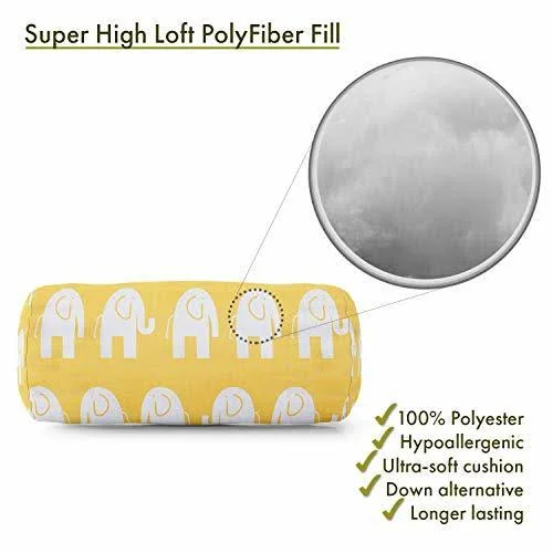 Majestic Home Goods Ellie Round Bolster Yellow