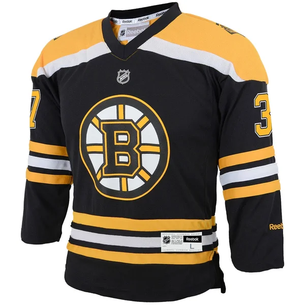 Reebok Patrice Bergeron Boston Bruins Youth Premier Jersey - Black