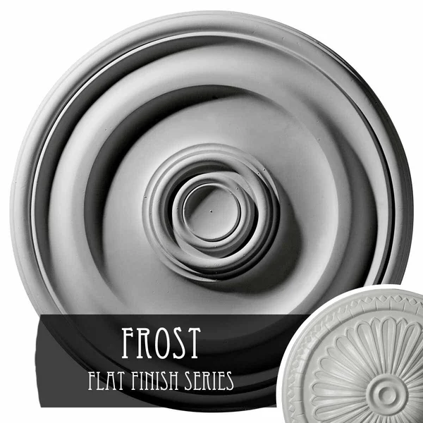 15 3/4x22OD x 1 1/2x22P Devon Ceiling Medallion (Fits Canopies Up to 3 5/8x22), Hand-Painted Frost