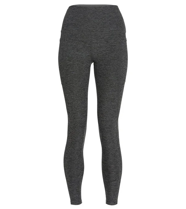 Beyond Yoga Spacedye Out of Pocket High Waisted Midi Legging Black/Charcoal, S