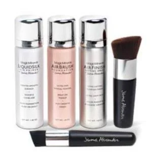 MagicMinerals Deluxe Airbrush Foundation Set by Jerome Alexander - 5 Piece Spray
