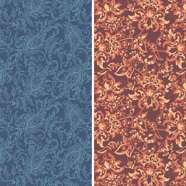 Oriental Furniture 6 ft. Tall Double Sided Floral Wallpaper Canvas Room Divider