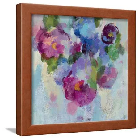Pink and Blue III Framed Print Wall Art by Silvia Vassileva, Size: 16 x 16, Brown