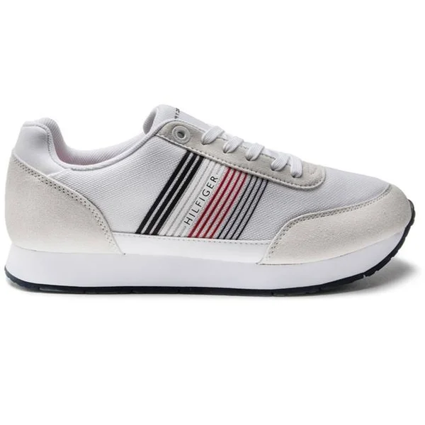 Tommy Hilfiger Corporate Material Mix White Running Style Sneakers
