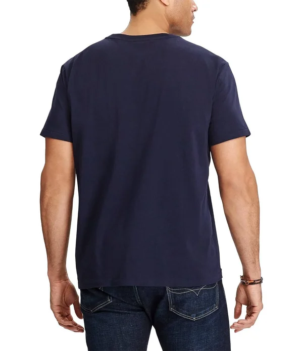 Polo Ralph Lauren Men's Big & Tall Classic Fit V-Neck T-Shirt - New Heather Grey