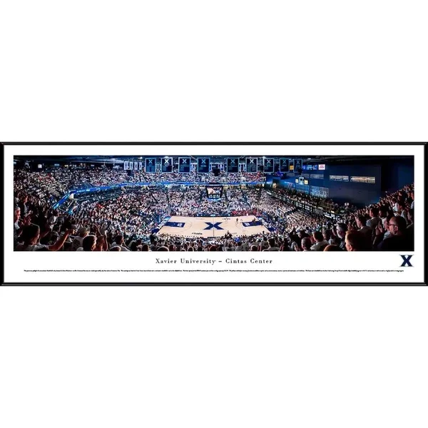 Xavier Musketeers 40.25x22 x 13.75x22 Basketball Standard Framed Panoramic