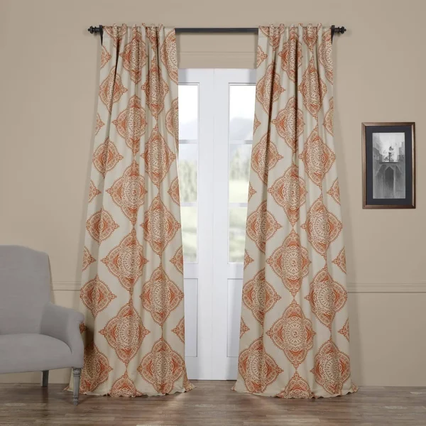 Henna Black Blackout Curtain