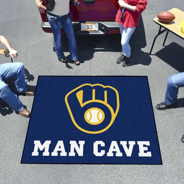 MLB - Milwaukee Brewers Man Cave Tailgater Rug 5&x6&
