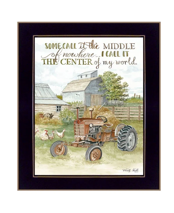 Trendy Decor 4U Center of My World by Cindy Jacobs Black Frame Wall Art