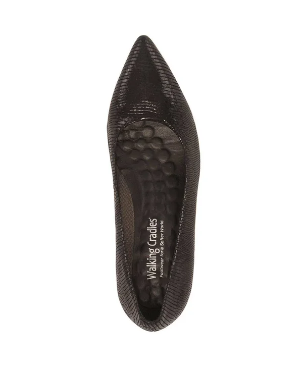 Walking Cradles Women's Sophia Pump, Size: 10 N, Black Lizard