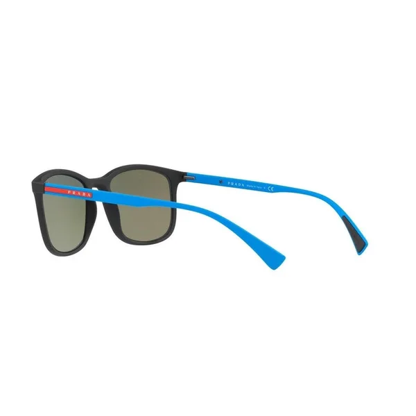 Prada Linea Rossa Sunglasses PS 01TS DG05M2 Black - Blue Mirror