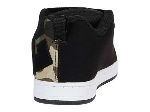 DC Court Graffik Sq Men's Skate Shoes Black/Camo Print : 10.5 D - Medium