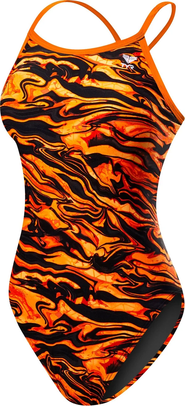 TYR Women's Miramar Diamondfit Swimsuit Orange 32 Dmir7a
