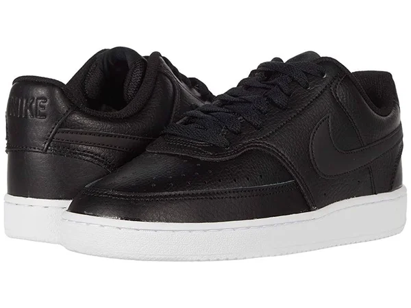 Nike Court Vision Low Women's Shoes Black/Black/White : 6 B - Medium