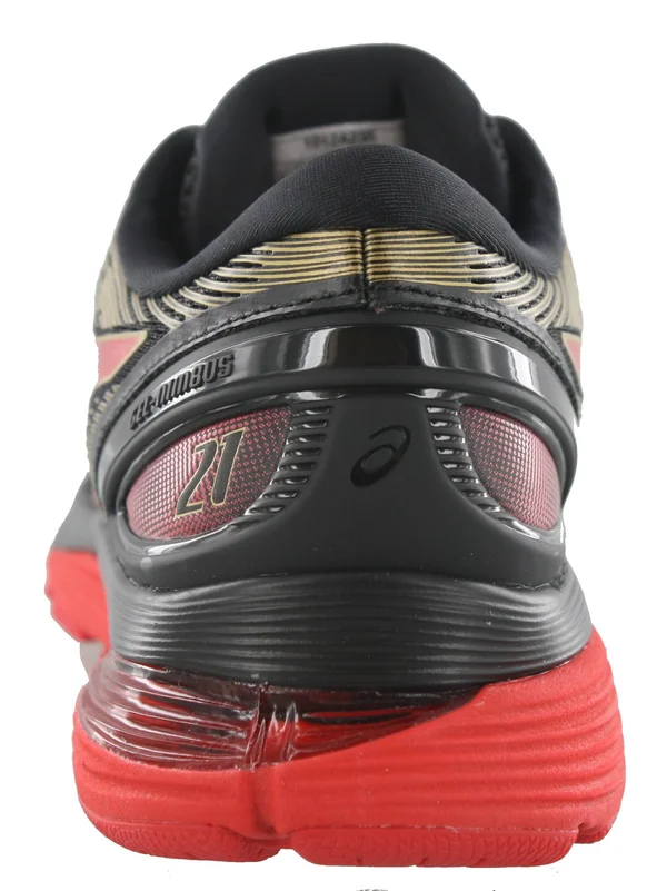 Asics Women's GEL-Nimbus 21 Running Shoes Black/Classic Red