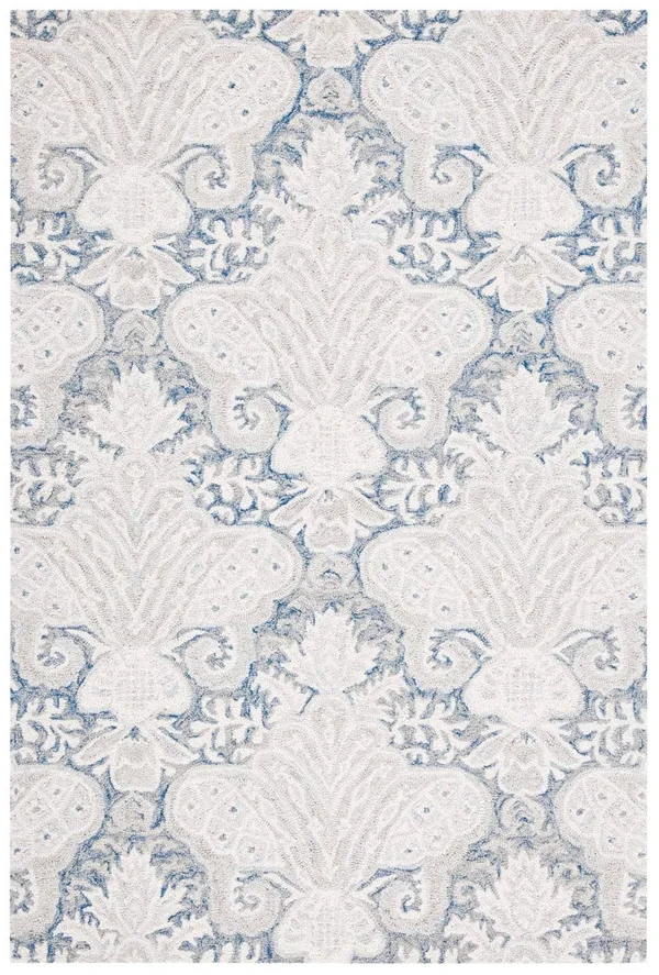 Safavieh Micro-Loop Rug Collection MLP539M - Blue - Ivory - 2&-3x22 x 7&