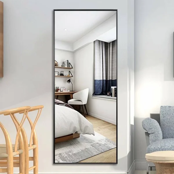Modern Freestanding Full Length Floor Mirror - 64.17x21.26 - White