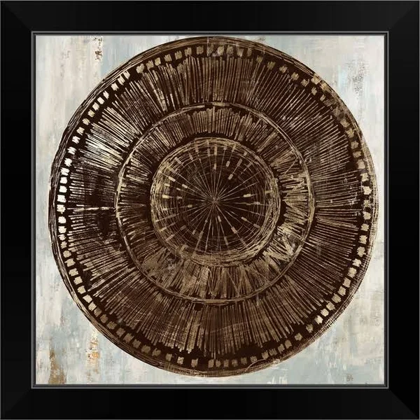 Zulu Gold I - Black Framed Wall Art, 16x16, Great Big Canvas