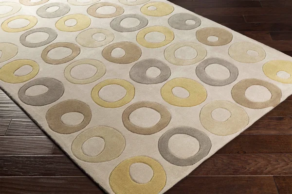 Everest 8& Round Modern Contemporary Abstract Area Rug - Hauteloom