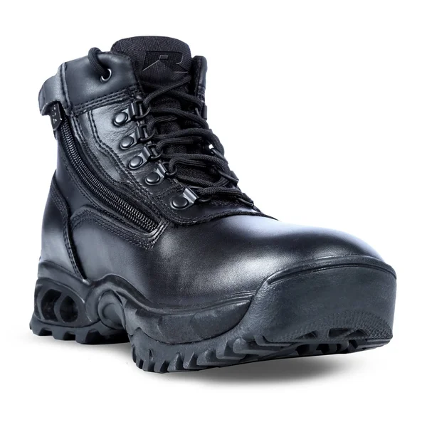 Ridge Tactical Boots Mens Mid Zip Leather 6x22 Shaft 8003ALWP Black