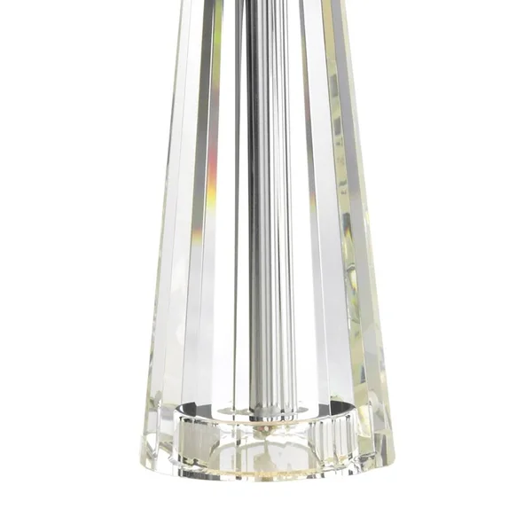 Dar Cyprus Table Lamp Tapered Crystal Complete with CYP1233 Shade Living Room Lamp