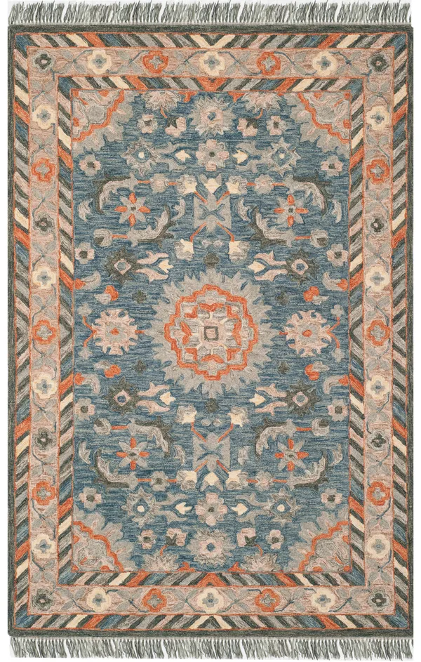 Safavieh Aspen APN123A 2&3x22 x 7&0x22 Runner Blue, Rust Area Rug