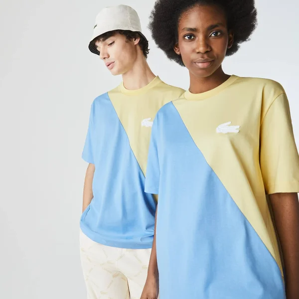 Lacoste Unisex Live Loose Fit Colorblock T-Shirt - 3XL