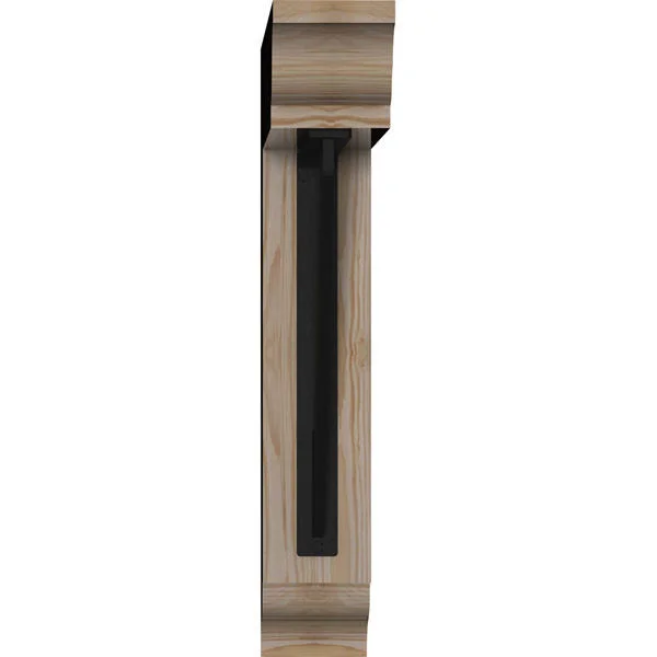 Ekena Millwork 3 1/2 inchw x 20 inchd x 23 inchh Traditional Traditional Ironcrest Smooth BRACKET - Douglas Fir (1 1/2 inchw x 12