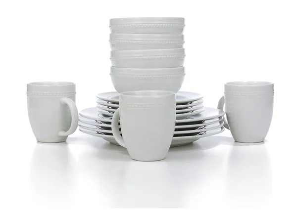 Threshold 16-Piece Round Beaded Dinnerware Set - White