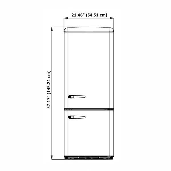 Chambers 7 Cu. ft. Retro Bottom Freezer Refrigerator in Wine Red