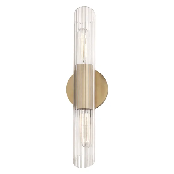 Mitzi H177102S-AGB Cecily 2 Light Small Wall Sconce - Aged Brass