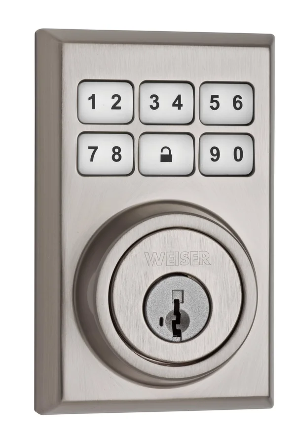 Weiser SmartCode 5 Touchpad Deadbolt Satin Nickel Finish