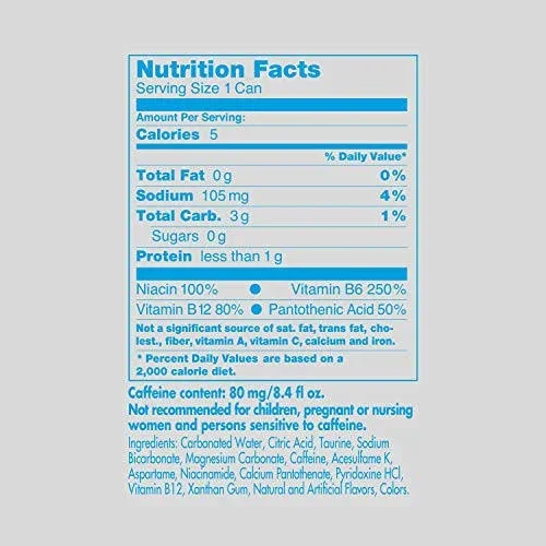 Red Bull Energy Drink Sugar Free 24 Pack of 8.4 fl oz, sugarfree