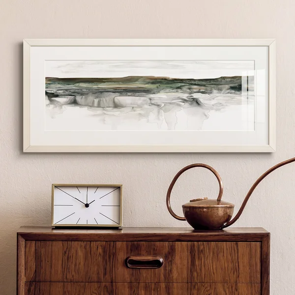 River Flow-Premium Gallery Framed Print - Wood - White