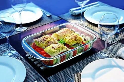 Duralex Ovenchef Glass Rectangular Bakers, Set of 2