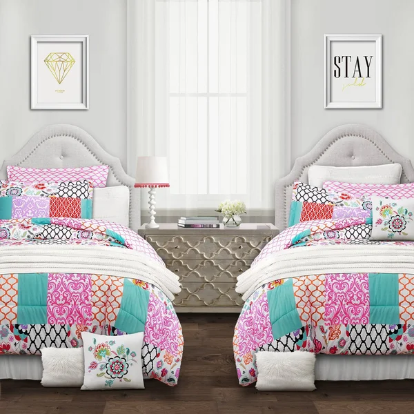 Lush Decor Brookdale Patchwork Comforter Multi Set Full/Queen