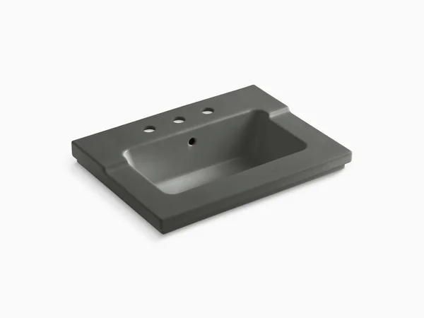 KOHLER K-2979-8-58 Tresham Vanity-Top Bathroom Sink with 8x22 Widespread Faucet Holes - Thunder Grey