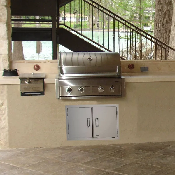 Bull Outdoor Products Stainless Steel Double Access Doors & Outlaw Grill Head