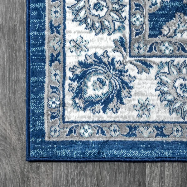 Jonathan Y Modern Cream/Navy 3 ft. x 5 ft. Persian Vintage Moroccan Traditional Area Rug