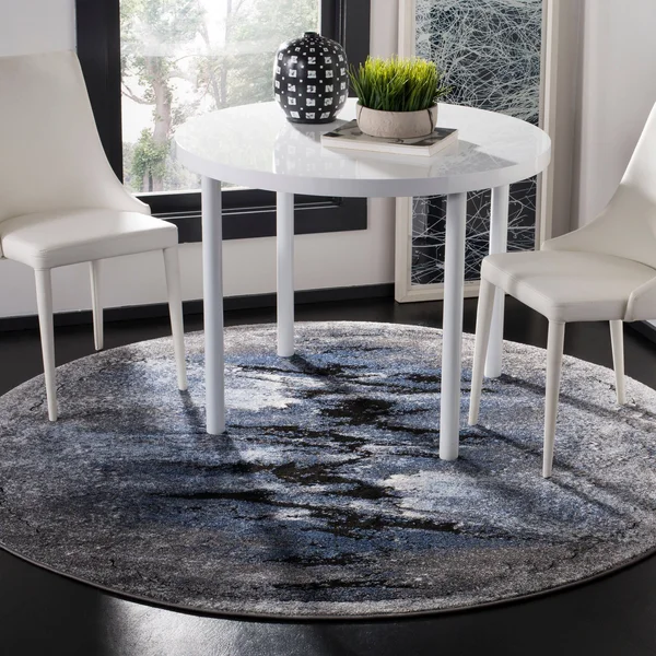 Safavieh Spirit 5&3x22 x 7&6x22 Rug in Blue and Charcoal