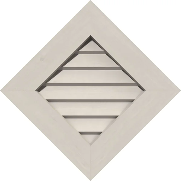 Ekena Millwork GVWDI16X1602SDPWR 16x22W x 16x22H Diamond Gable Vent (22 3/8x22W x 22 3/8x22H Frame Size): Primed - Non-Functional
