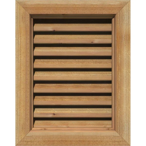 Ekena Millwork GVWVE20X2400RFUWR 20x22W x 24x22H Vertical Gable Vent (25x22W x 29x22H Frame Size): Unfinished - Functional, Rough
