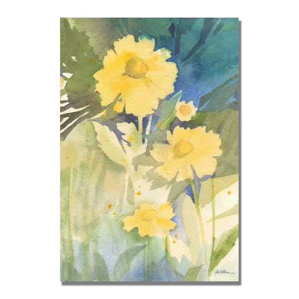 Trademark Art 'Sunshine Yellow' Canvas Art by Shelia Golden - 35x47