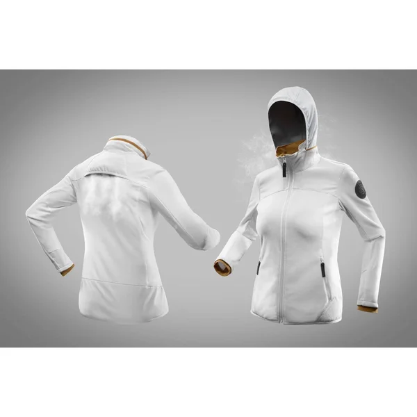 Quechua Women's Snow Hiking Fleece X-Warm Sh500 Jacket in Light Grey, Size Medium