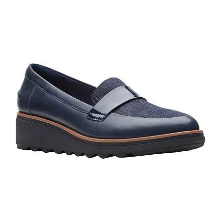 Clarks Womens Sharon Gracie Slip-On Shoe - 5 1/2 Medium, Blue