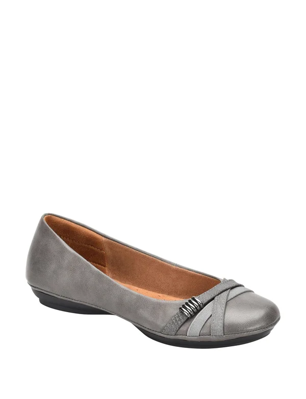 Women's Eurosoft Shaina Ballet Flats (Grey - Size 6)