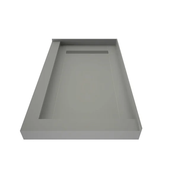 Tile Redi RT4860LDR-PVC-BN3 60x22 x 48x22 Double Threshold Shower Base with Drain Cover