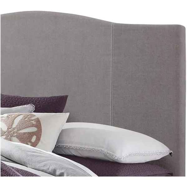 Accentrics Home All-in-One Modified Camel Back Upholstered Bed - Queen