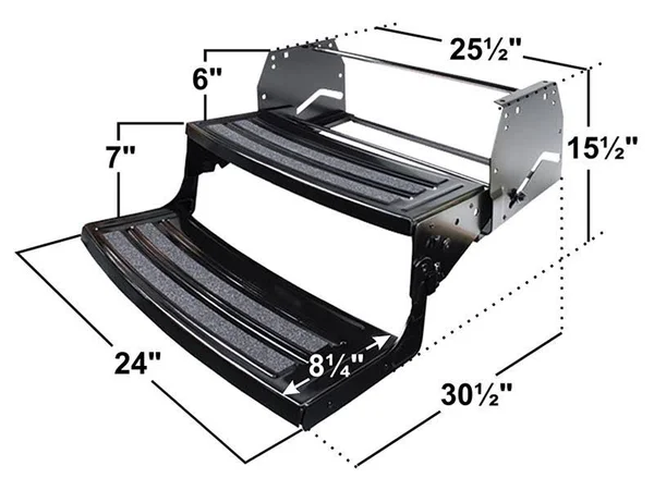 Lippert 432682 Manual Steel 24x22 2-Step RV Entry
